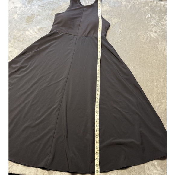 Athleta WINONA Midi Support Racerback Dress Black Sz M Petite Active Sleeveless - Picture 4 of 12